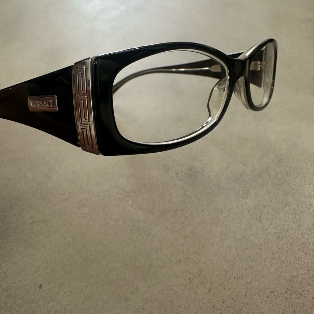 Versace Black Rectangular Eyeglasses - image 5